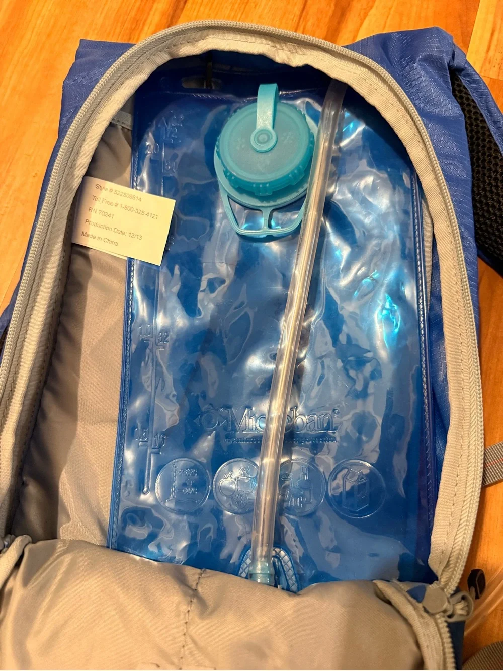 Kelty Ridgeway Blue Hydration Backpack with Grey Accents
